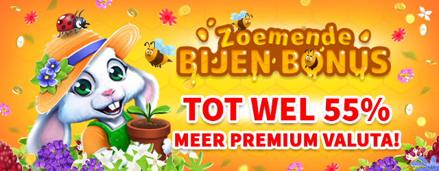 Zoemende bijen bonus – promotiebanner